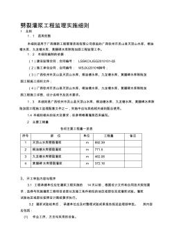 劈裂灌浆监理细则收集资料