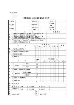 喷射混凝土分项工程质量验收记录表 (4)