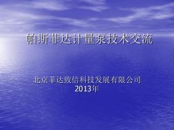 帕斯菲达计量泵技术交流2013