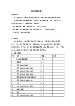 排气管道施工方案及材料计划