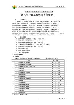 暖通空调工程监理细则细则