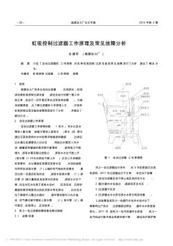 虹吸控制过滤器工作原理及常见故障分析