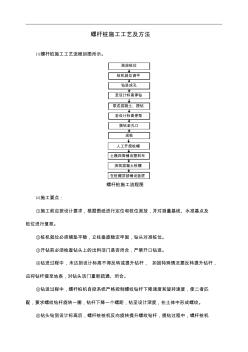 螺桿樁施工工藝及方法