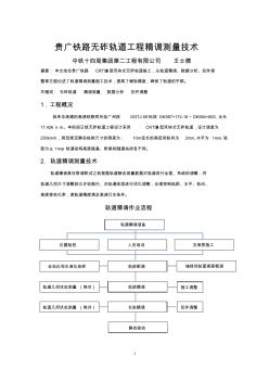 貴廣鐵路無砟軌道精調(diào)測量技術(shù)論文--王士德