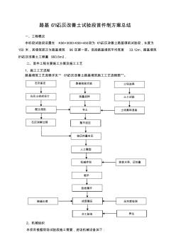 路基6%石灰改善土試驗(yàn)段首件制方案總結(jié)