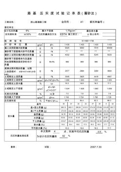 路基压实度表