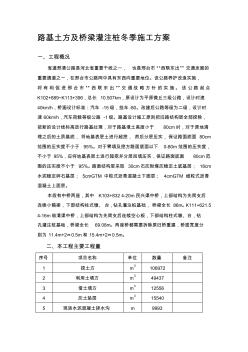 路基土方及橋梁灌注樁冬季施工方案【精品施工資料】