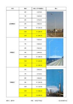 路灯杆报价NEW