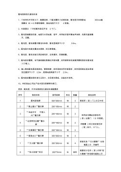 配电室规范化建设标准