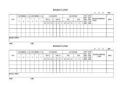 配電室運(yùn)行記錄表