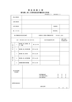 配電箱(板)安裝檢驗批質(zhì)量驗收記錄表