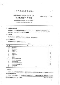 金屬薄板成形性能與試驗方法(九)GB-T15825-8成形極限圖(FLD)