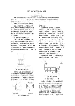 铝合金门窗用型材的选择