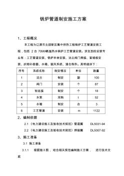 鍋爐管道制安施工組織設(shè)計(jì)(20200728103009)