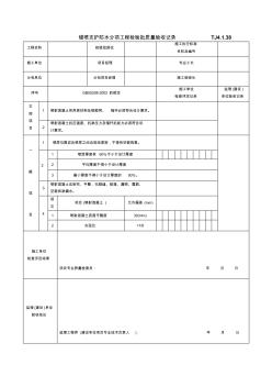 锚喷支护防水分项工程检验批质量验收记录TJ4