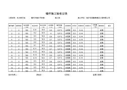 錨桿施工記錄表