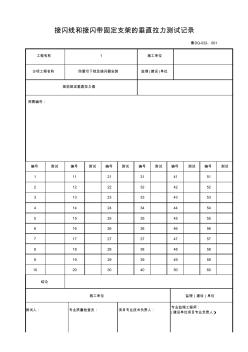 鲁DQ-032接闪线和接闪带固定支架的垂直拉力测试记录