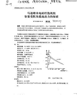 马迹塘水电站灯炮机组容量受阻及提高出力的探索