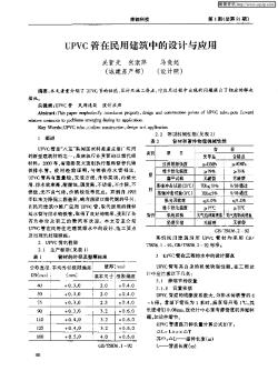 UPVC管在民用建筑中的設(shè)計與應(yīng)用