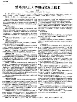 鹦鹉洲长江大桥加劲梁施工技术