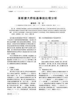 某新建大桥桩基事故处理分析