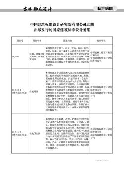 中国建筑标准设计研究院有限公司近期出版发行的国家建筑标准设计图集