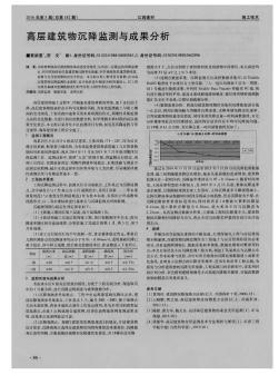 高層建筑物沉降監(jiān)測(cè)與成果分析