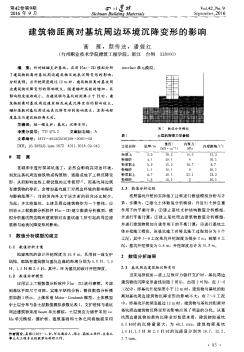 建筑物距離對基坑周邊環(huán)境沉降變形的影響??