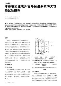 非幕墻式建筑外墻外保溫系統(tǒng)防火性能試驗研究