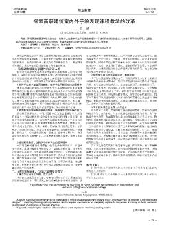 探索高職建筑室內(nèi)外手繪表現(xiàn)課程教學(xué)的改革