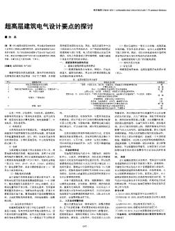 超高層建筑電氣設計要點的探討