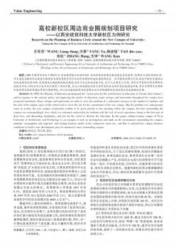 高校新校区周边商业圈规划项目研究——以西安建筑科技大学新校区为例研究  