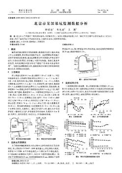 北京市某深基坑监测数据分析