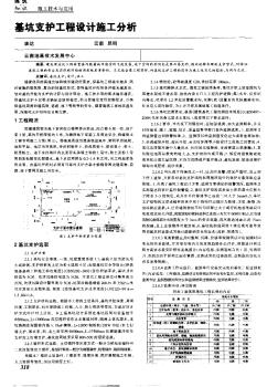 基坑支护工程设计施工分析