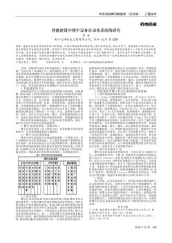 智能建筑中樓宇設(shè)備自動(dòng)化系統(tǒng)的研究