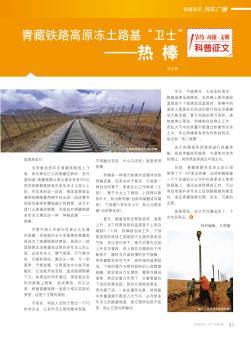 青藏铁路高原冻土路基“卫士”——热棒