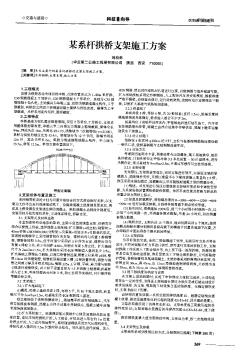 某系杆拱桥支架施工方案