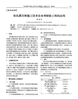 钻孔灌注桩施工技术在水利枢纽工程的应用