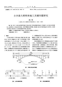 小兴浪大桥转体施工关键问题研究