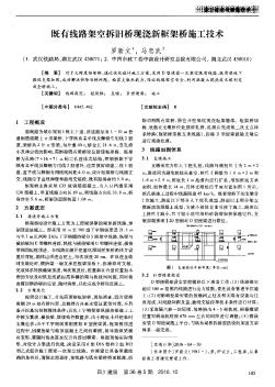 既有线路架空拆旧桥现浇新框架桥施工技术