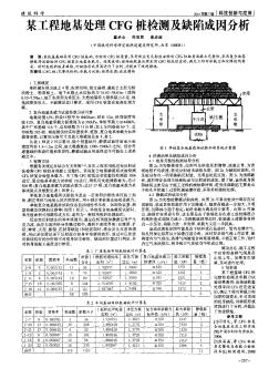 某工程地基處理CFG樁檢測及缺陷成因分析