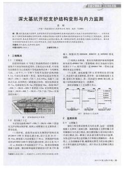 深大基坑开挖支护结构变形与内力监测