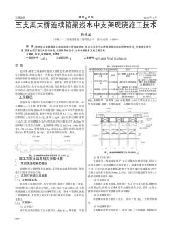 五支渠大桥连续箱梁浅水中支架现浇施工技术