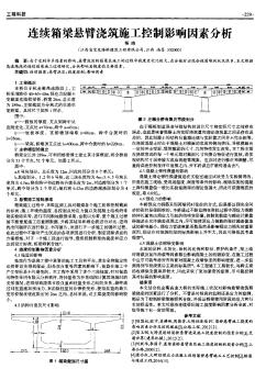 连续箱梁悬臂浇筑施工控制影响因素分析
