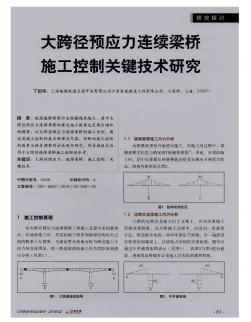 大跨径预应力连续梁桥施工控制关键技术研究