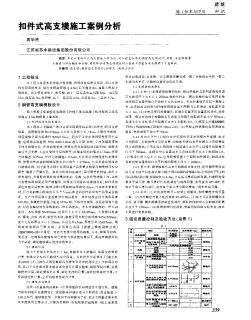 扣件式高支模施工案例分析