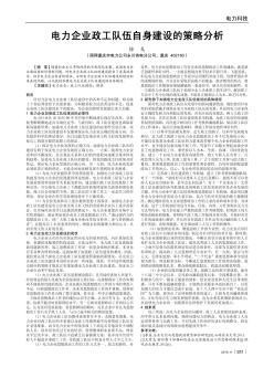 电力企业政工队伍自身建设的策略分析