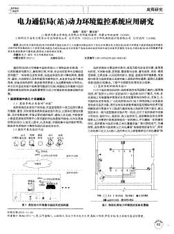 电力通信局(站)动力环境监控系统应用研究