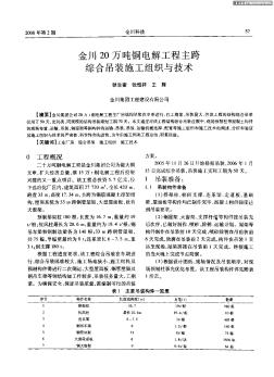 金川20萬噸銅電解工程主跨綜合吊裝施工組織與技術(shù)