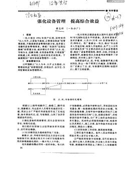 强化设备管理 提高综合效益